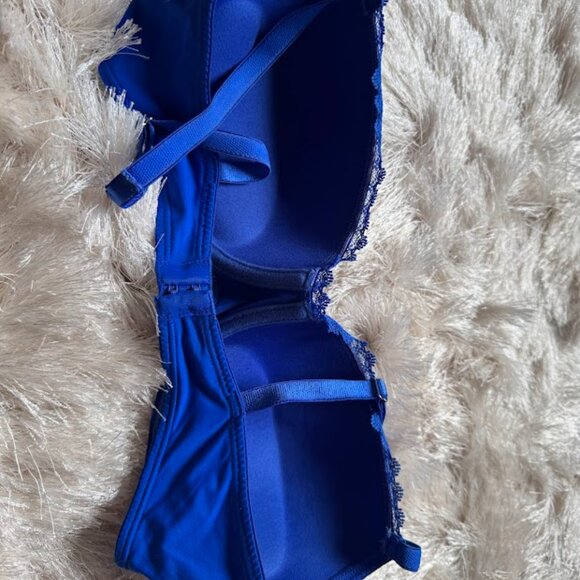 Candie's Bright Blue Balconette Push-up Bra - Picture 4 of 8